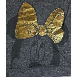Disney Minnie Mouse Gold Long Sleeve Crop Top. Women's size Medium‎ NWT Gray